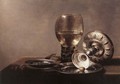 Still Life with Wine Glass and Silver Bowl 2 - Pieter Claesz.