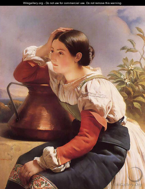 Young Italian Girl by the Well - Franz Xavier Winterhalter