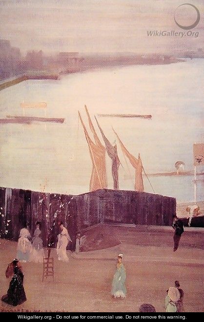 Variations in Pink And Grey: Chelsea - James Abbott McNeill Whistler