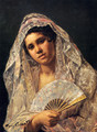 Spanish Dancer Wearing A Lace Mantilla - Mary Cassatt
