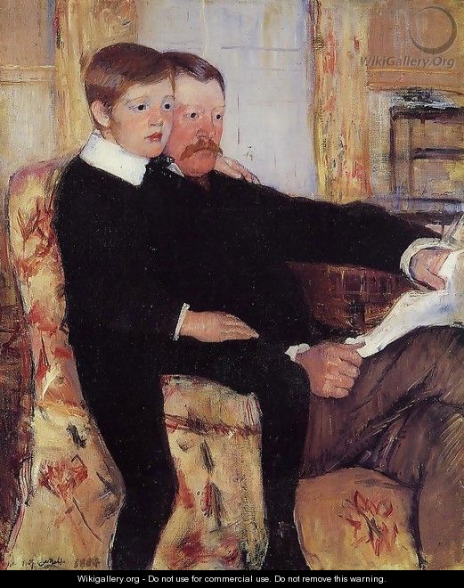 Portrait of Alexander J. Cassat and His Son Robert Kelso Cassatt - Mary Cassatt