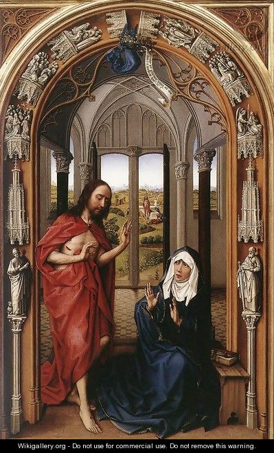 Miraflores Altarpiece: right panel (or Mary Altarpiece) - Rogier van der Weyden