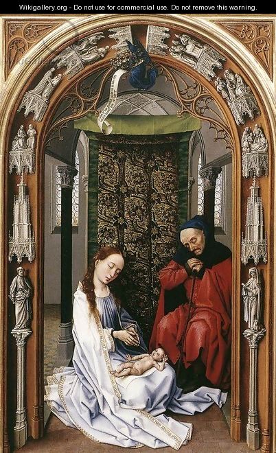 Miraflores Altarpiece: left panel (or Mary Altarpiece) - Rogier van der Weyden