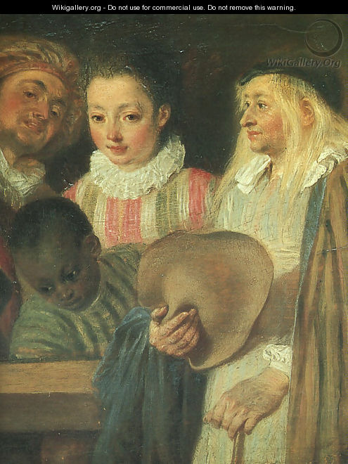 Actors from a French Theatre - detail - Jean-Antoine Watteau