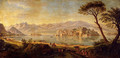 View Of Lake Maggiore With The Isola Bella - Caspar Andriaans Van Wittel