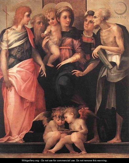 Madonna Enthroned with Four Saints - Fiorentino Rosso