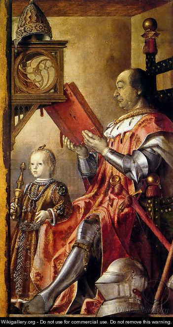 Federico Da Montefeltro With His Son Guidobaldo - Pedro Berruguette