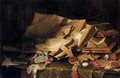 Still Life: Books And Papers On A Desk - Catherine M. Wood