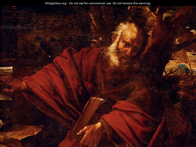 A Bearded Saint Or Prophet In A Landscape, Probably Saint Jerome - Pier Francesco Mola