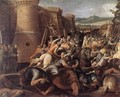 St Clare with the Scene of the Siege of Assisi - Giuseppe (d'Arpino) Cesari (Cavaliere)
