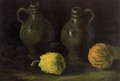 Still Life With Two Jars And Two Pumpkins - Vincent Van Gogh