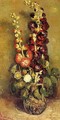 Vase With Hollyhocks - Vincent Van Gogh