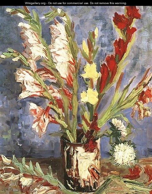 Vase With Gladioli - Vincent Van Gogh