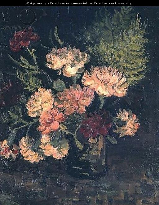 Vase With Carnations III - Vincent Van Gogh