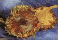 Two Cut Sunflowers III - Vincent Van Gogh