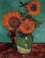 Three Sunflowers In A Vase - Vincent Van Gogh