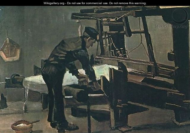 Weaver Standing In Front Of A Loom - Vincent Van Gogh