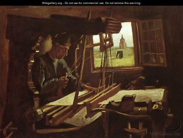 Weaver Near An Open Window - Vincent Van Gogh