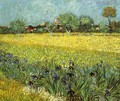 View Of Arles With Irises In The Foreground - Vincent Van Gogh