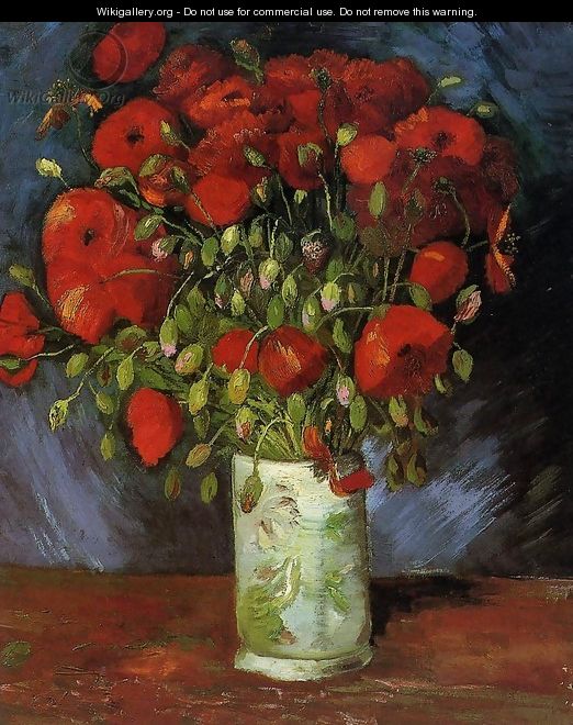 Vase With Red Poppies - Vincent Van Gogh