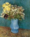 Vase With Lilacs Daisies And Anemones - Vincent Van Gogh