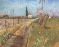 Path Through A Field With Willows - Vincent Van Gogh