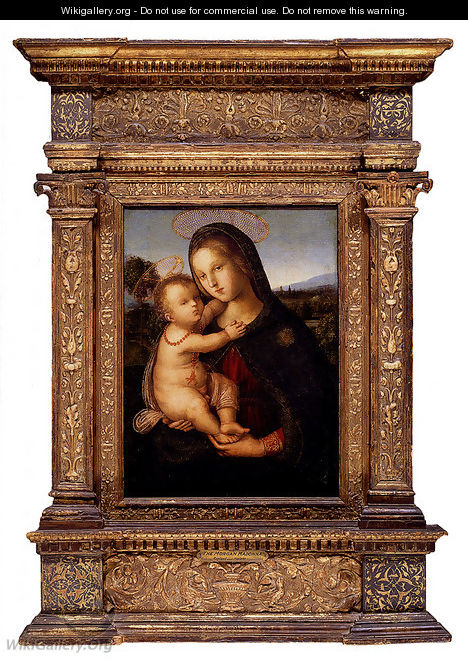 The Madonna And Child Before A Landscape - Bernardino di Betto (Pinturicchio)