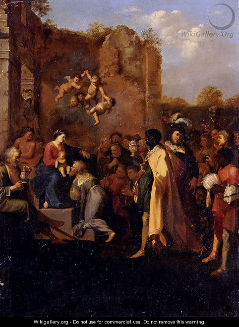 Adoration Of The Magi - Cornelis Van Poelenburgh