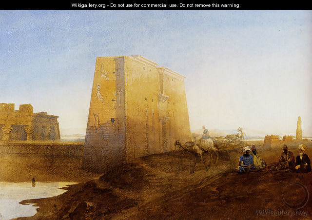 Arabs By The Ruins At Luxor - William Edward Dighton
