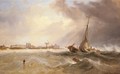 Shipping off a Coast in Choppy Seas - James Wilson Carmichael