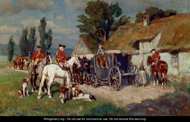 A Hunting Party Ready For The Off - Wilhelm Velten