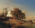 An Indian Mosque On The Hooghly River Near Calcutta - Auguste Borget