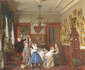 The Contest for the Bouquet: The Family of Robert Gordon in their New York Dining-Room - Seymour Joseph Guy