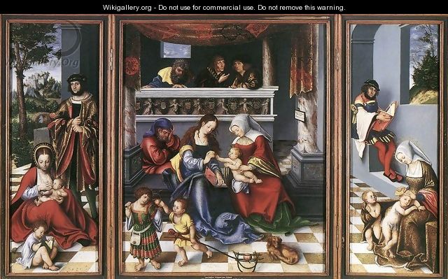 Altar Of The Holy Family (Torgau Altar) - Lucas The Elder Cranach