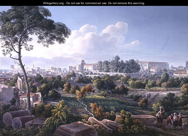 View of the Esquiline Hill, Rome, c.1800 2 - Louis Francois Cassas