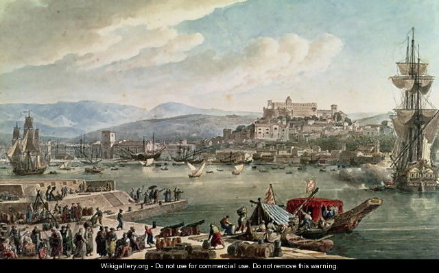 Trieste Harbour, 1802 - Louis Francois Cassas