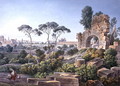 View of the Esquiline Hill, Rome, c.1800 - Louis Francois Cassas
