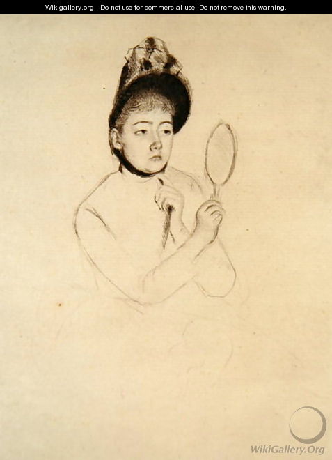 Femme au Mirror - Mary Cassatt