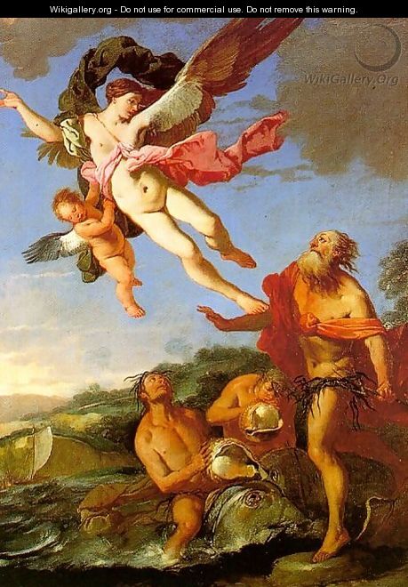Neptune Pursuing Coronis, 1665-70 - Giulio Carpioni Neptune Pursuing Coronis, 1665-70 - Giulio Carpioni