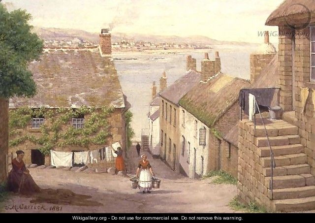 View of Penzance from Newlyn, 1881 - John Mulcaster Carrick