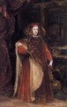 King Charles II of Spain (1661-1700) wearing the robes of the Order of the Golden Fleece - Juan Carreno De Miranda