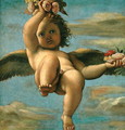 A Cherub Carrying Flowers (2) - Annibale Carracci