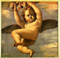 A Cherub Carrying Flowers - Annibale Carracci