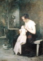 Young Mother, study for a painting for the Salon of 1879 - Eugene Carriere