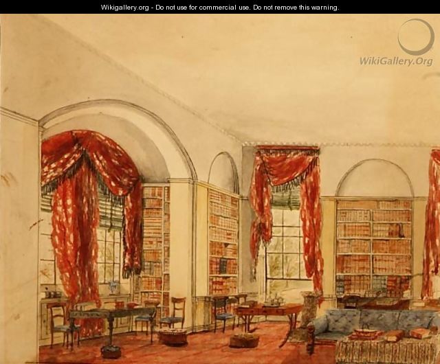 Side View of the Library at Aynhoe - Julia Cartwright