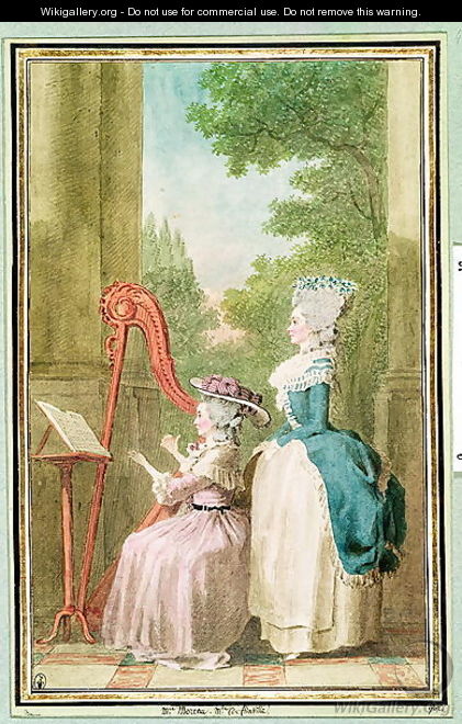 Madame Moreau and Mademoiselle de Flinville - Louis (Carrogis) de Carmontelle