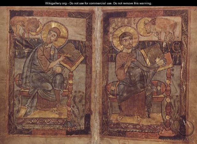 St. Mark and St. Luke, from the Godescale Gospel, c.1781-83 - Anonymous Artist