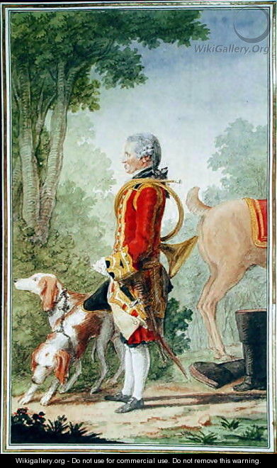 Monsieur de Bois-Massot, huntsman to the Duke of Orleans in Hunting Costume, 1764 - Louis (Carrogis) de Carmontelle
