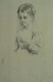 Portrait Study of a young girl - Margaret Sarah Carpenter