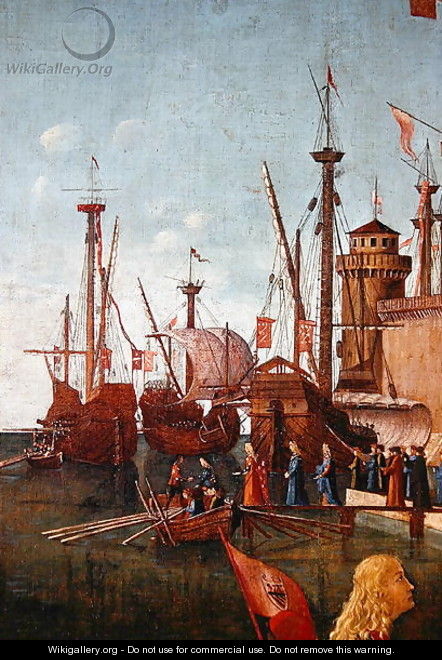 The Departure of the Pilgrims, detail from The Meeting of Etherius and Ursula and the Departure of the Pilgrims, St. Ursula Cycle, 1498 - Vittore Carpaccio
